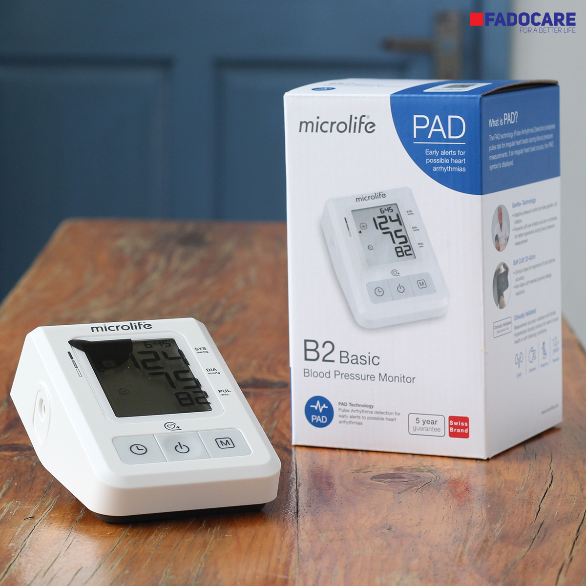 Máy đo huyết áp Microlife B2 Basic – công nghệ PAD cảnh báo rối loạn nhịp tim