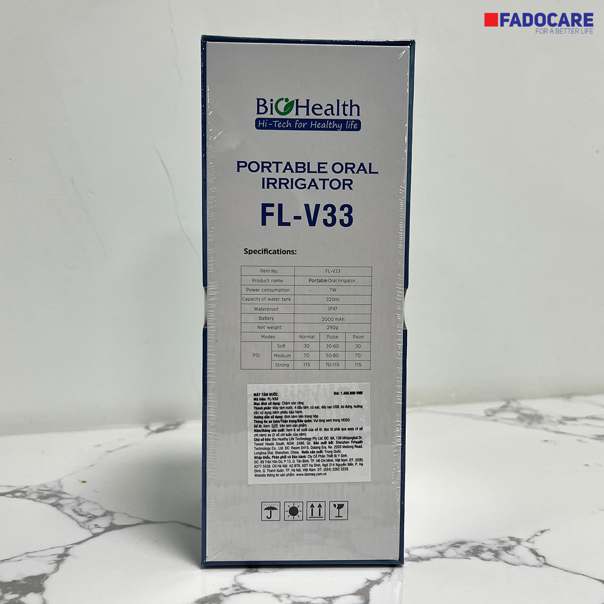 Máy tăm nước BioHealth FL-V33 chăm sóc răng miệng