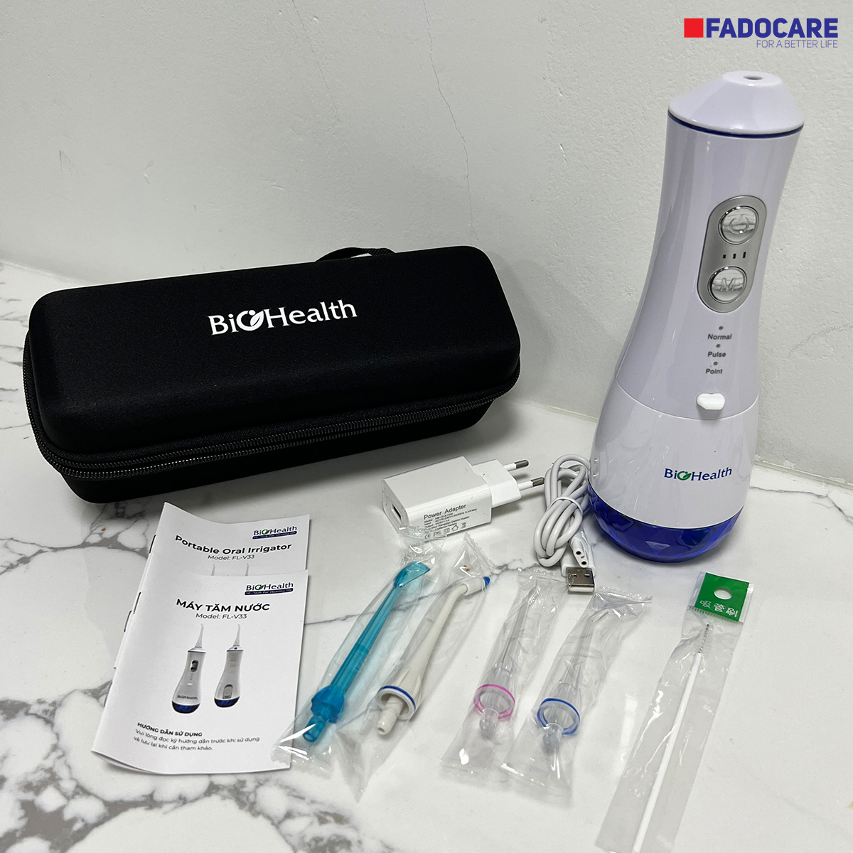 Máy tăm nước BioHealth FL-V33 chăm sóc răng miệng