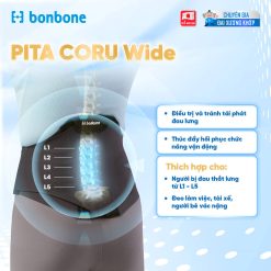 Đai lưng bonbone PITA-CORU Wide bản rộng, hỗ trợ cố định cột sống chắc chắn