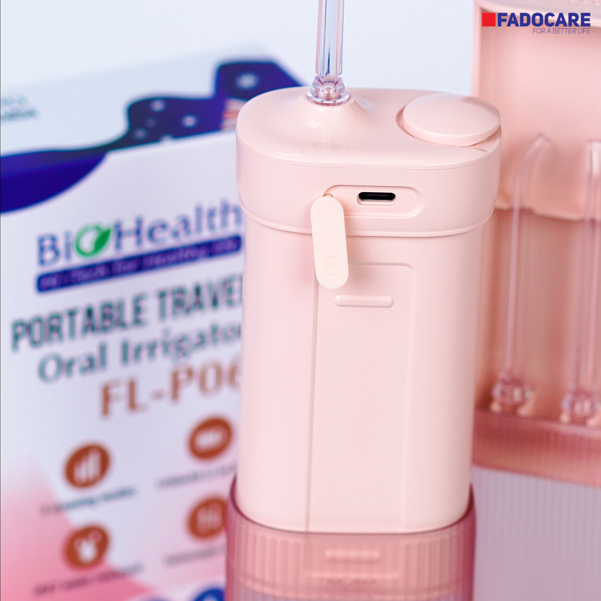 Máy tăm nước BioHealth FL-P06 làm sạch kẽ răng